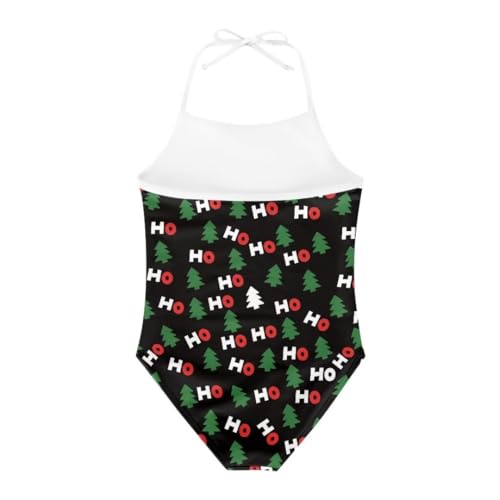 Image of Christmas Girls One-Piece Swimsuits Beach Halter Swimwear Bathing Suit for 3-10 Years