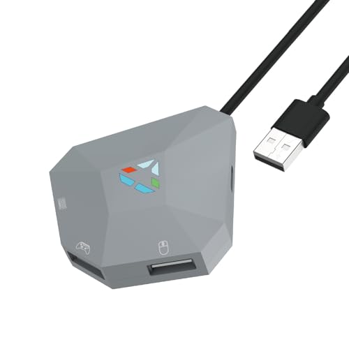 Pidynx Adaptador universal para teclado y ratón: Play PS4/PS3/Xbox Series SX/PC con teclado y mouse – Zero Lag, precisión Plug and Play para todas las consolas