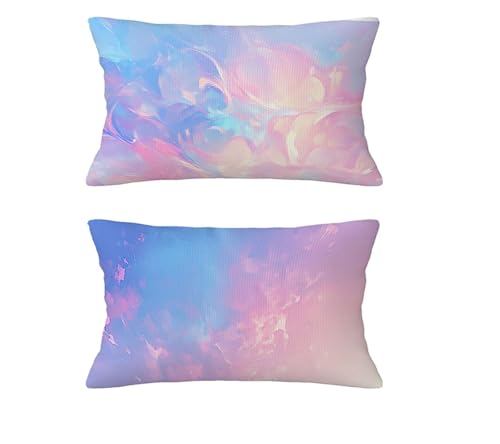 Cojines Sofa Rosa Funda Cojin 50x80cm Juego de 2 Cojines Otoño Impermeable Funda de Almohada Gradiente Cojin Terciopelo con Cremallera Invisible para Jardín Silla Camping Halloween Decorations md-879