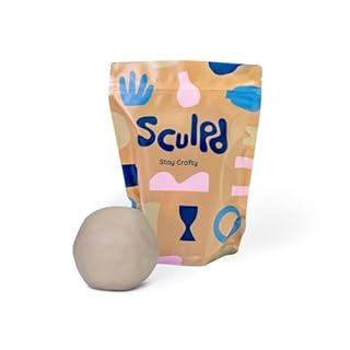 Sculpd Premium Air Dry Clay 1kg, Pottery Clay Bag for Adults, Soft Modelling Clay, Self-Hardening Clay Suitable for Arts & Craft Projects, Pottery for Beginners
