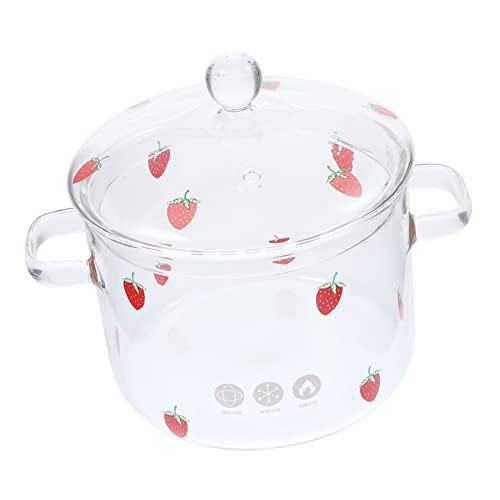 Cabilock Heat Cold-resistant Glass Pot Easy Handling Safe Harmless Large Capacity