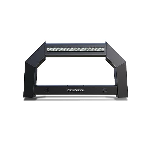 Image of BLACK HORSE - Matte Black Steel Armour Bar (No LED) Compatible with Cadillac Escalade ESV EXT Avalanche, Silverado Suburban 1500, Tahoe Yukon XL, Sierra 1500 - AB-GM10-NL