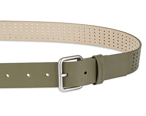 Dickies Women's Multi-Perforated Casual Belt with Square Harness Buckle3