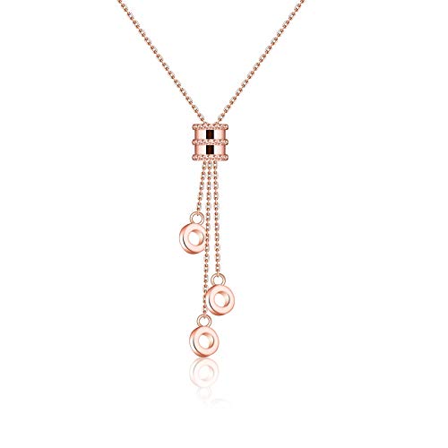 Coffret cadeau collier de clavicule femme or rose 18k, la surprise idéale pour elle