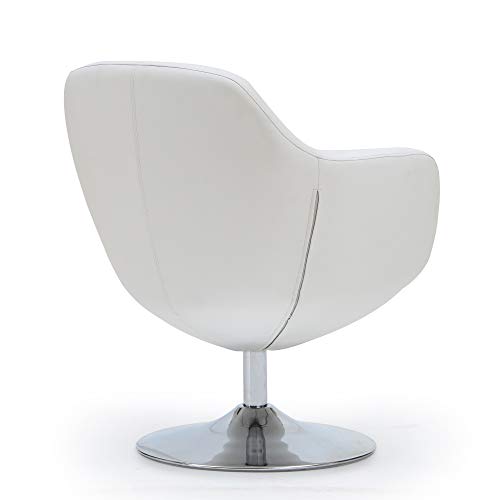 Sillón Plegable Cuero Sintético Blanco miniatura 5