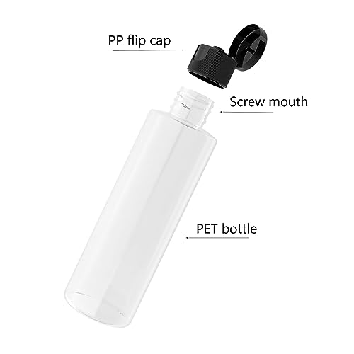 BPZXL 12 pièces 150ml Transparent flacons vides en plastique avec Bouchon à Charnière Transparent Bouteilles Pour Cosmétique Savon Gel Huile essentielle Lotion le shampooing – vue 3