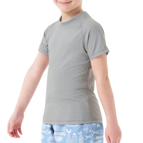 MEETWEE Traje de Baño de Niño Rash Vest Camisetas de Natación para Niños de Manga Larga/Corta UPF 50 + Protección Solar Rash Guard 5-15 Años