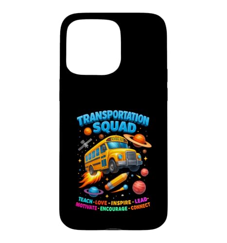 Transportation Squad Funny School Bus Back To School ���g�� �X�}�z�P�[�X iPhone 15 Pro Max �p