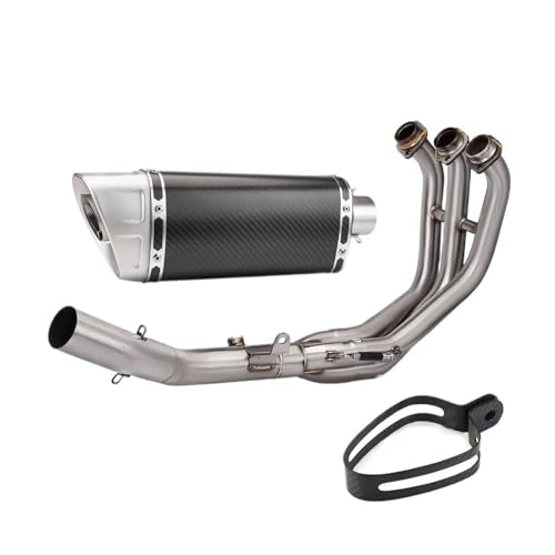Silencieux moto carbone échappement avant modifié MT09 FZ09