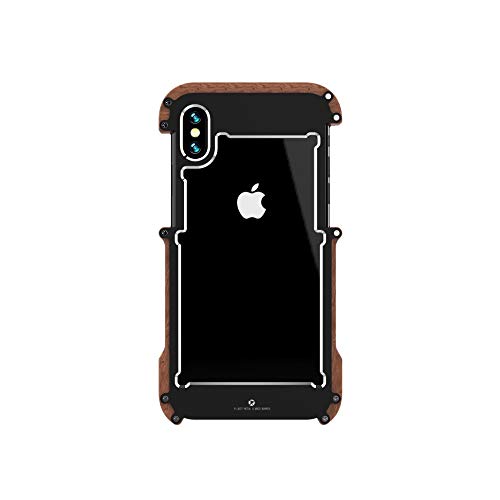 Iphone Xs Max Wood Metal Frame Case,Drop Protection Ultra Thin Aluminum Metal Cover Protective Case Shockproof Dropproof Bumper Frame For Apple Iphone Xs Max 6.5Inch 2018 (Black) #TOP2