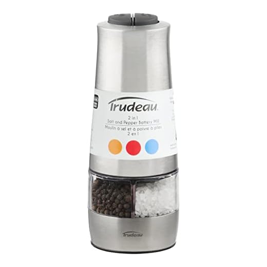 Trudeau Duo Battery Mill 7"-Stainless Steel -07120005