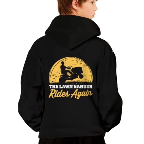 Funny Gardening Gift Vintage Lawn Mower Hoodies for Teen Girls Boys Lightweight Kangaroo Pocket Sweatshirt2