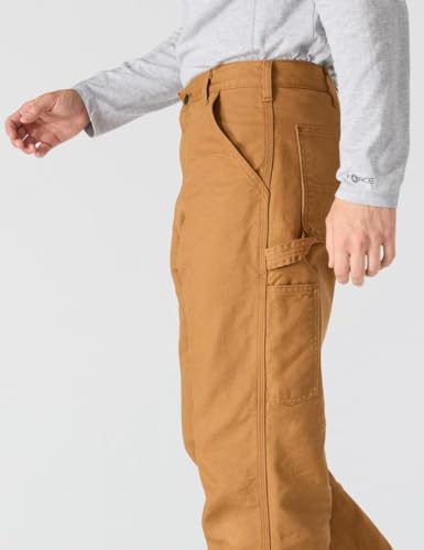 Image of Carhartt Men's Washed Duck Dungaree Flannel Lined Work Pant