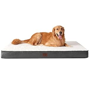 EHEYCIGA Cama Perro Extra Grande Ortopédica – Colchón Perro Lavable XL, Desenfundable con Espuma De Caja De Huevos, 104x68x7 cm