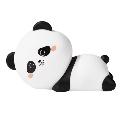 Image of Night Lamp for Bedroom | Touch Control Silicone Lamp with 7-Colour Changing Light | USB Rechargeable Bedside Girls & Boys | Warm White Diwali Decoration Light | Christmas Gift (Baby Panda)