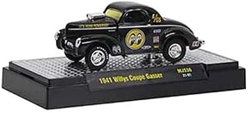 M2 Machines 1941 Willys Coupe Gasser Black Mooneyes Limited Edition to 4400 Pieces Worldwide 1/64 Diecast Model Car 31500-MJS36