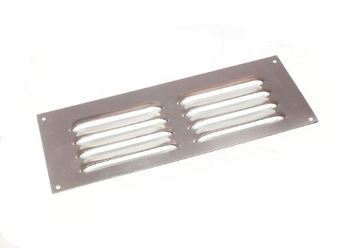 Grille de ventilation pour cuisine et salle de bain en alu anti-insecte 225 x 75 mm