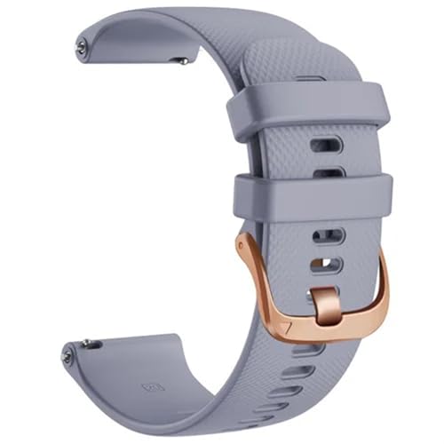 Bracelet gris 20mm en silicone pour sport et bureau Garmin Venu SQ