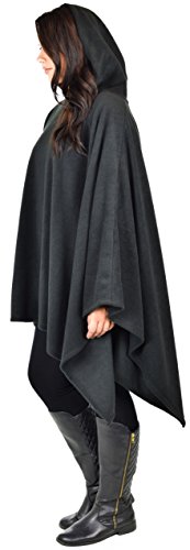Dare2BStylish Women Poncho Style Hoodie Sweater Fleece Cover Up for Cold Weather3