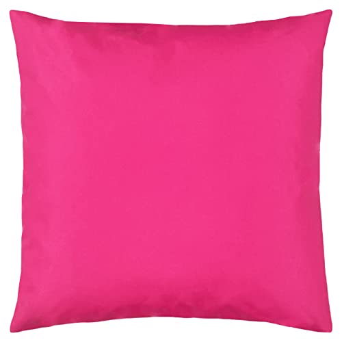 furn. Wrap Plain Garden Outdoor Cushion – UV Resistant Water Resistant Polyester Filled (Pink – 43x43cm)