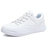 ZZS Fashion Platform Sneakers White for Men Slip on Low Top Summer Walking Shoes Casual Non Slip Dre