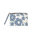 Wpc. Patterns ニットフラットポーチ 花と鳥ブルー 洗濯機OK 洗える レディース 花柄 おしゃれ 可愛い 化粧ポーチ 小物入れ 通勤 通学 旅行 映え トレンド W145-9150-204