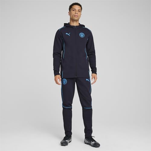 Puma Giacca Da Calcio Con Cappuccio Manchester City Casuals Da Uomo L New Navy Magic Blue - 2