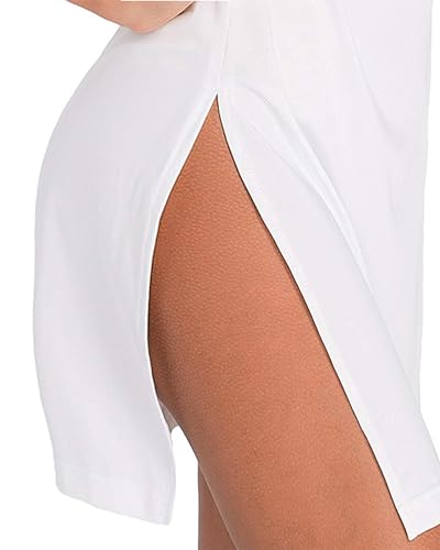 VENDAU Vestidos Sensuais para Mulheres, Branco, P, Mini