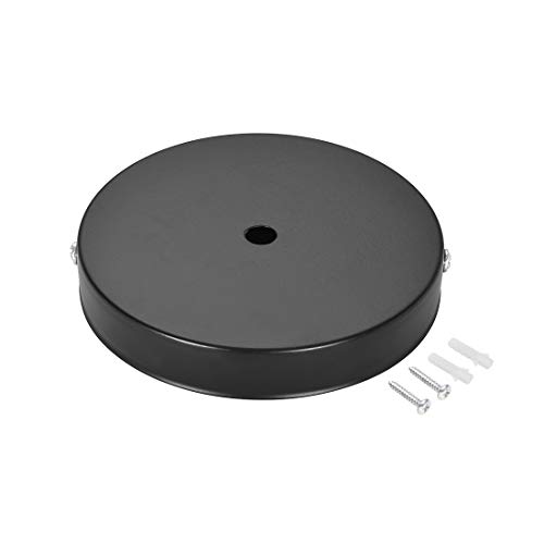 Image of uxcell Retro Light Canopy Kit Wall Sconce Lamp Plate Fixture 120mm 4.7Inch Black
