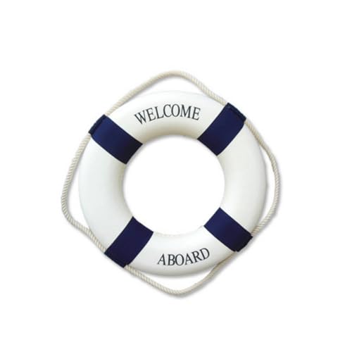 Bouée sauvetage bleu 35cm pour habiller un mur blanc et donner un air de vacances