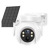 Cámaras para seguridad en el hogar Cámara Solar HD WiFi de 4MP, cámara IP PTZ for exteriores, batería de recarga incorporada, detección humana, cámara de videovigilancia CCTV con visión nocturna en co