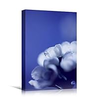 Canvas Wall Art Blue Petals Close Up I Bedroom Close Up Colorful Floral Multicolor Petal Photography Romantics - 12x18 inches