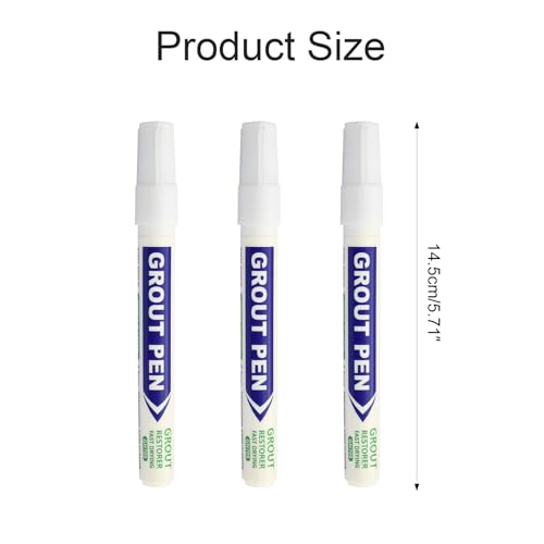 Aomhrek Fugenstift, Weiß, Silikon, Wasserdicht, Schimmelfest, Großes Fassungsvermögen, Langlebig, Ideal für Keramik, Glas, Metall