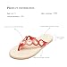 FUNKYMONKEY Women's Circular Rivets Flip Flops Summer Slip On Fashion Thong Sandals for 2025(6 M US, Red)