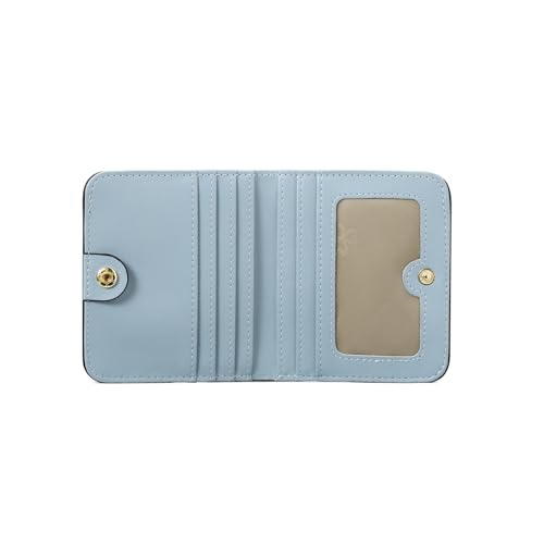 Womens Small Wallet Leather Rfid Block Bifold Slim Wallet Coin Purse Multi Card Holder Organizer With Zipper (A1-Blue, One Size)3