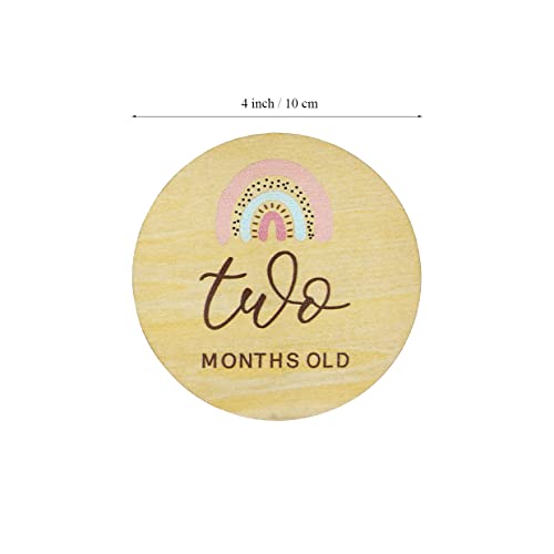 Image of 14 Pieces Wooden Newborn Baby Announcement Sign Wood Baby Milestone Gift Cards Hello World Newborn Baby Name Signs Baby Shower Birth Announcement Sign
