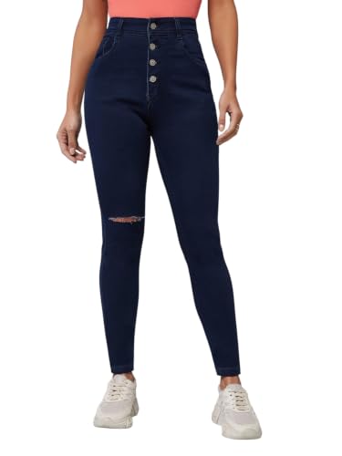 Image of Dolce Crudo Distressed High Rise Skinny Jeans for Women
