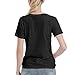 AMIOUDR Women's T-Shirts Memphis Rock May Fire Band Short Sleeve Tee Summer Cotton Top Black Large