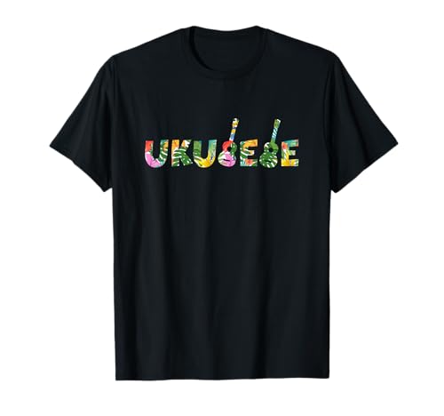 UKULELE Uke Player Hawaiian Flowers Regalo musicale Hawaii Camiseta