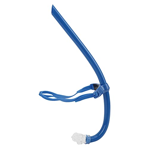 Luqeeg Swim Snorkel per Il Nuoto in Vasca - Attrezzatura per Lo Snorkeling Attrezzatura per L'allenamento del Nuoto - Comodo Boccaglio con Valvola di Spurgo Unidirezionale - Snorkel per (Blu)