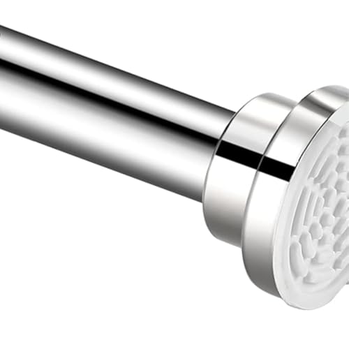 BLYPHOO Tension Shower Curtain Rod: Telescopic Shower Doorway Curtain Rod- Never Rust Stainless Steel Curtain Rod- Non-Slip Adjustable Tension Spring No Drilling (85-140cm)