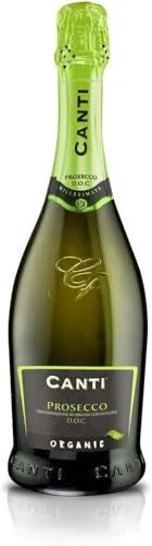 Canti - Prosecco D.O.C. Perlender Extra Dry Millesimato, Bio-Wein 11%, italienische Glera-Rebsorte aus Venetien, süßer und frischer Geschmack, 1x750 ml
