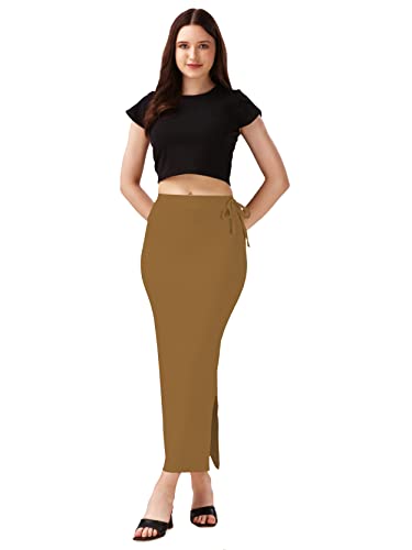 Image of Mehrang Microfiber Saree Shapewear Petticoat for Women, Cotton Blended Shape Wear Dress for Saree
