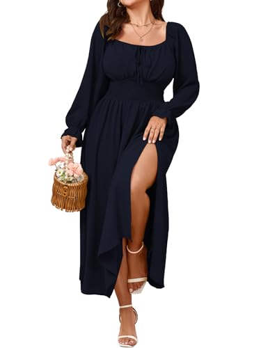 Image of SHESTARR Women's Plus Size Dress Long Sleeve Milkmaid Dress