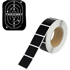 Target Pasters - 0.87 Inch Self-Adhesive Shooting Target Stickers - Cardboard Targets Repair Patches - Ideal for USPSA/IPSC and IDPA Practice, Shooting Training 1000 Stickers (Black)