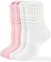 2 Pairs White/Pink