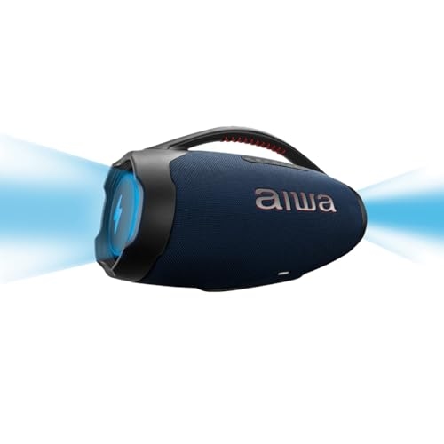 Caixa de Som Boombox Plus AIWA BBS-01-LBL 200W BT 30H IP66 USB RGB