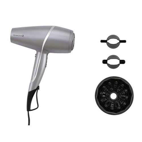 Remington Asciugacapelli [3 Accessori: Diffusore e 2 Concentratori, Tecnologia StyleAdapt che Regola il Calore] PROluxe You (Ionico, Rivestimento Diamond-Ceramic, Asciugatura Rapida, 2400W) AC9800