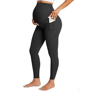 BONVIGOR Maternity Leggings Over The Belly Pregnancy Leggings with Pockets Workout Activewear Yoga Pants