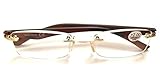  PANTONA Gafas Montura (Dorado(MARRÓN), 4.00)